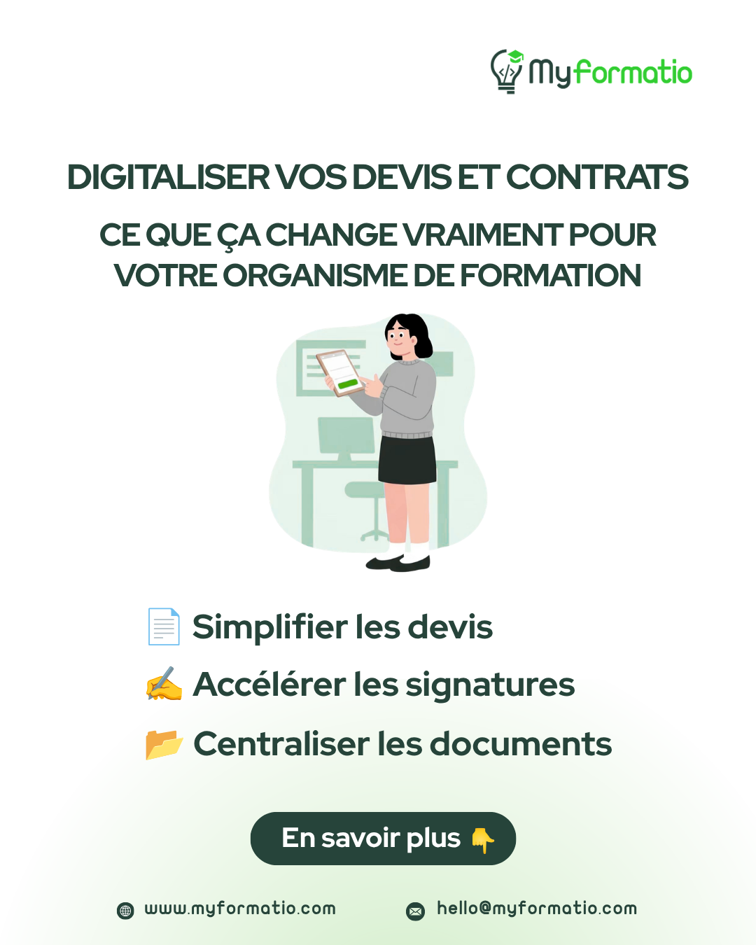 Digitaliser Devis Contrats Formation OF : Guide MyFormatio